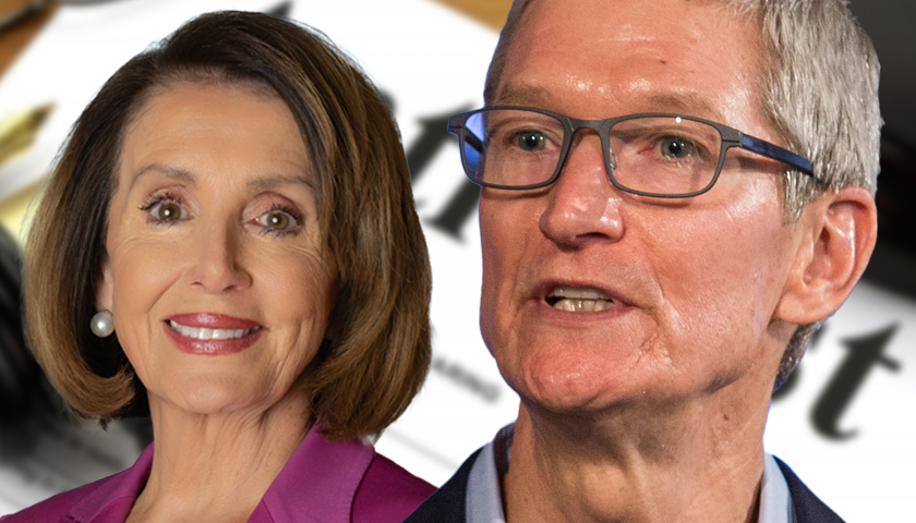 House Speaker Nancy Pelosi and Apple CEO Tim Cook