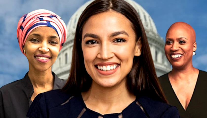 Alexandria Ocasio-Cortez, Ilhan Omar, and Ayanna Pressley (composite image)